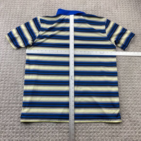 Wilson Golf Shirt Men Extra Large XL Blue Black Gray Green Striped Polo Outdoor - Picture 5 of 7